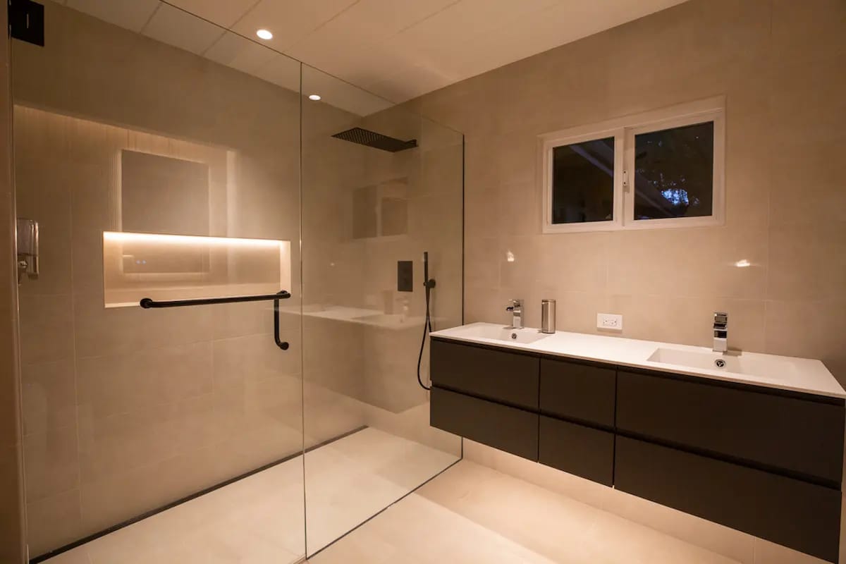 Bathroom remodeling with walk-in shower in Menlo Park, CA