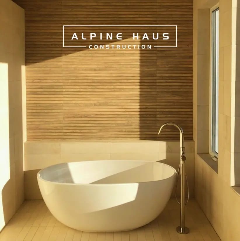 Bathroom remodeling project image from the Instagram feed of Alpine Haus Construction