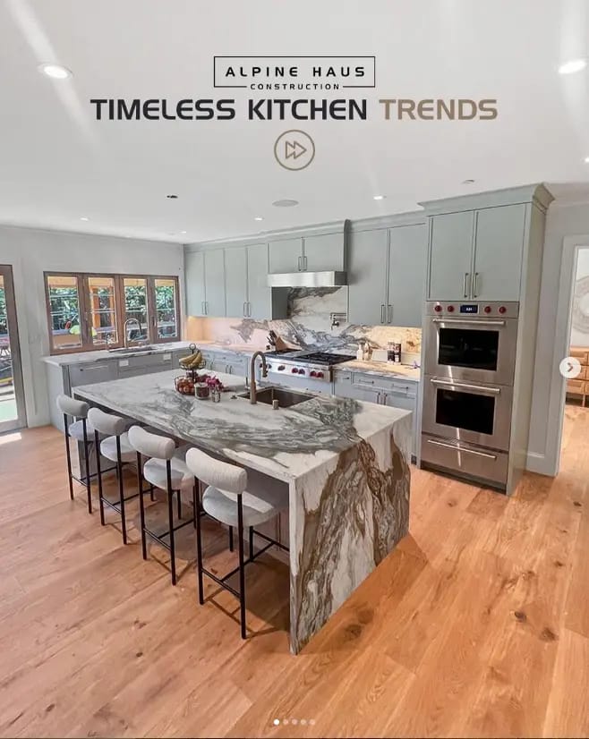 Kitchen remodeling project image from the Instagram feed of Alpine Haus Construction
