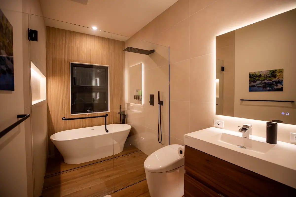 Bathroom Remodeling work completed by Alpine Haus Construction in Atherton, CA